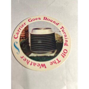 Carrier A/C Novelty Advertising  Round Playing Cards Vintage 1969